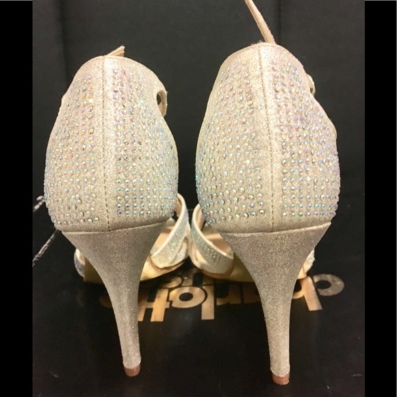 Silver iridescent heels/ worn once or twice - Picture 2 of 2